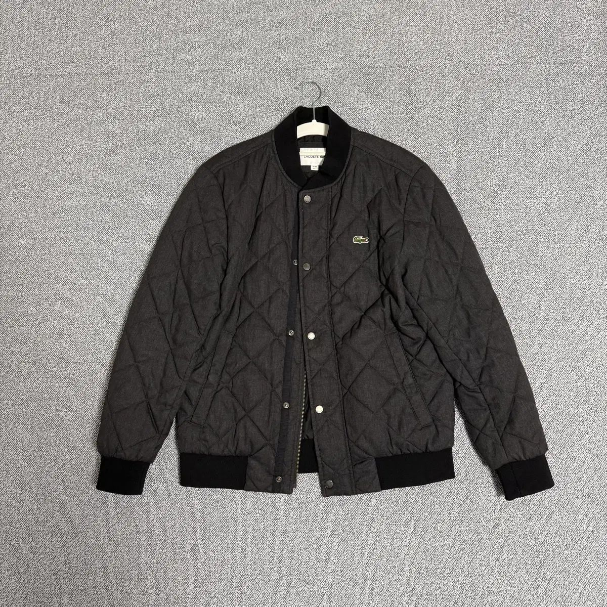 LACOSTE キルティング スタジアム ブルゾン アウター S チャコール