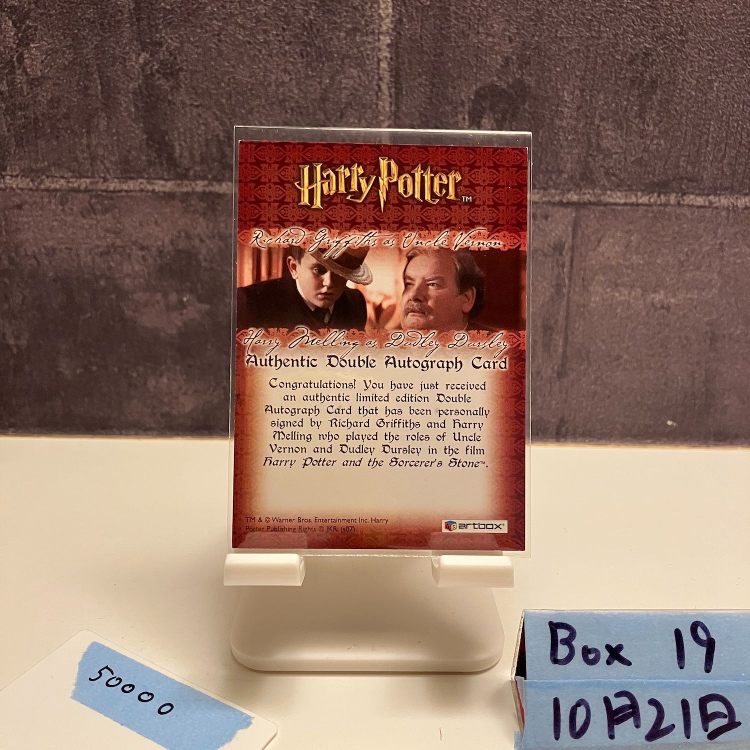 2001 Artbox Harry Melling / Richard Griffiths 直筆サインカード