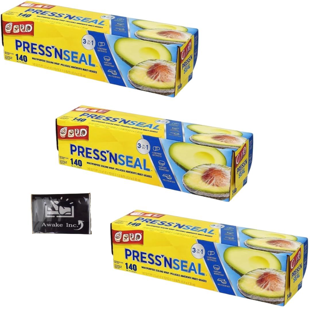 コストコ プレスンシール ラップ 密着ラップ 食品保存 キッチンラップ 電子レンジ対応 冷凍保存 BPAフリー 多用途 30cm 43.4m 3個 セット Awake [30cm 43.4m 3個] [3]