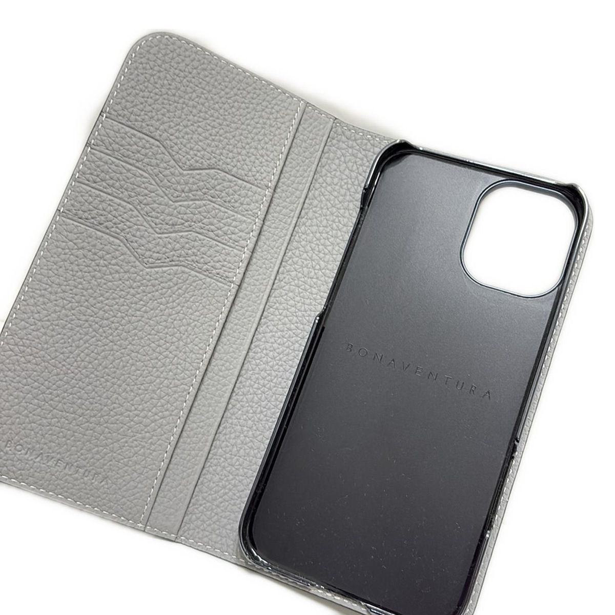 BONAVENTURA(ボナベンチュラ) 携帯電話ケース - ダークグレー×グレー