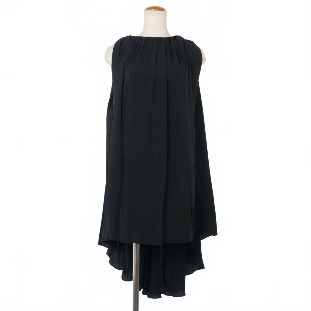 【中古】マルニ MARNI ノースリーブ チュニック ワンピース ギャザー 40 黒 ブラック レディース マルニ MARNI ノースリーブ チュニック ワンピース ギャザー 40 黒