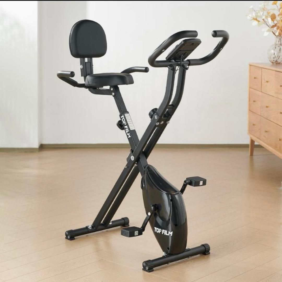 フィットネス エアロバイク 家庭用 折り畳 小型 心拍数計測 16段階 2924