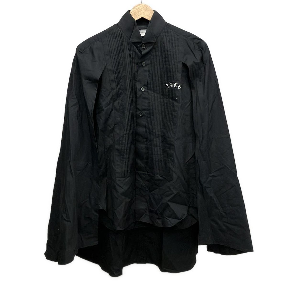 ファセッタズム 長袖シャツ サイズ3 L メンズ 黒 ギャザー