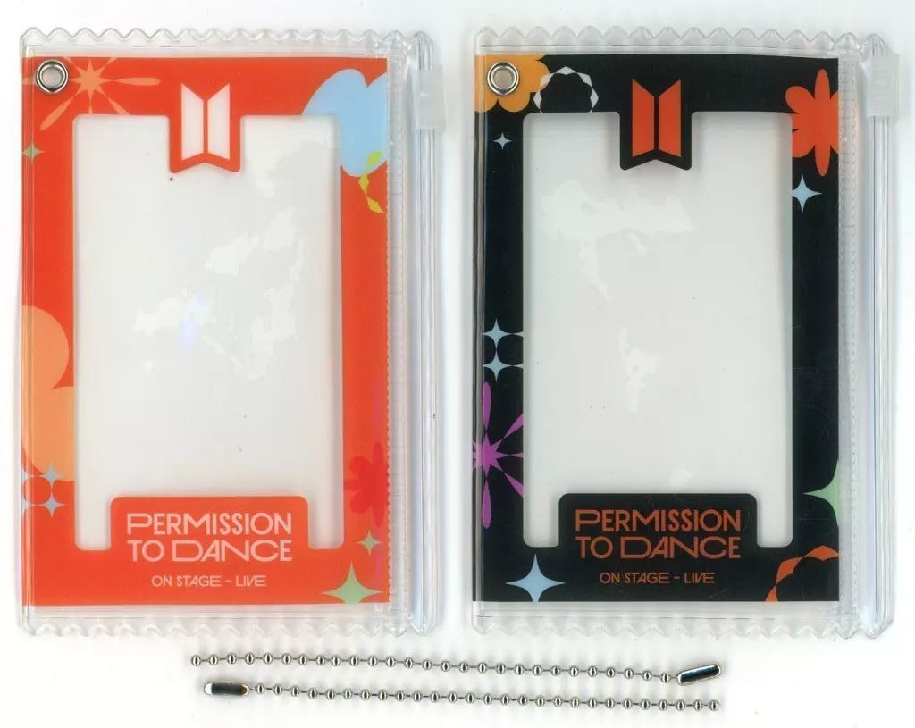 中古】バッグ BTS(防弾少年団) ロゴ入りフォトカードポーチ(2種セット