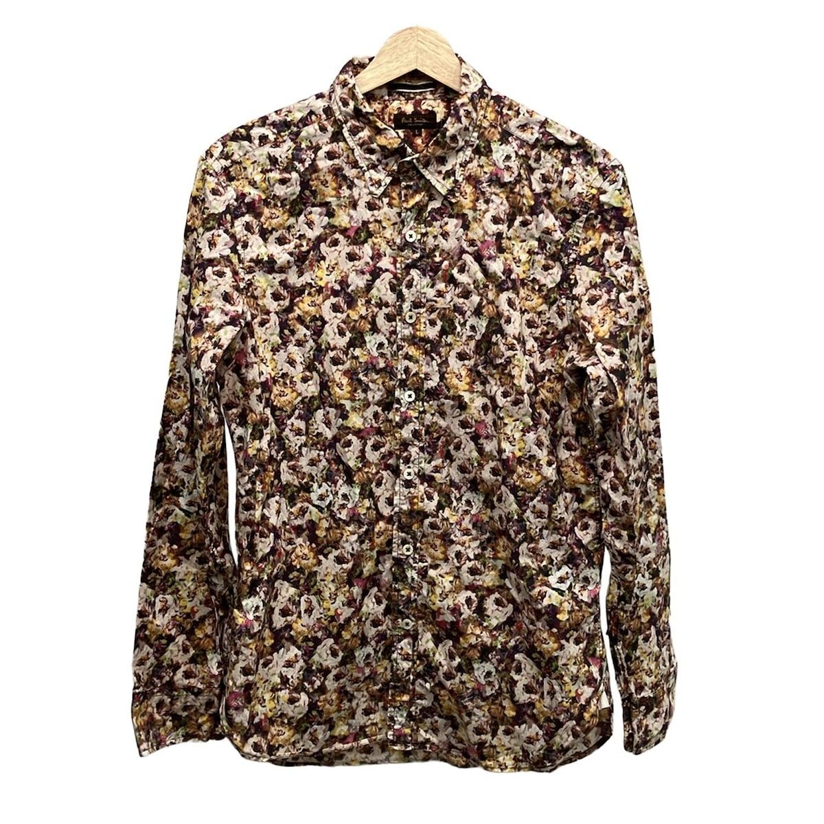 Paul Smith Collection ポール スミス 長袖シャツ サイズL メンズ ブラウン イエロー マルチ 花柄