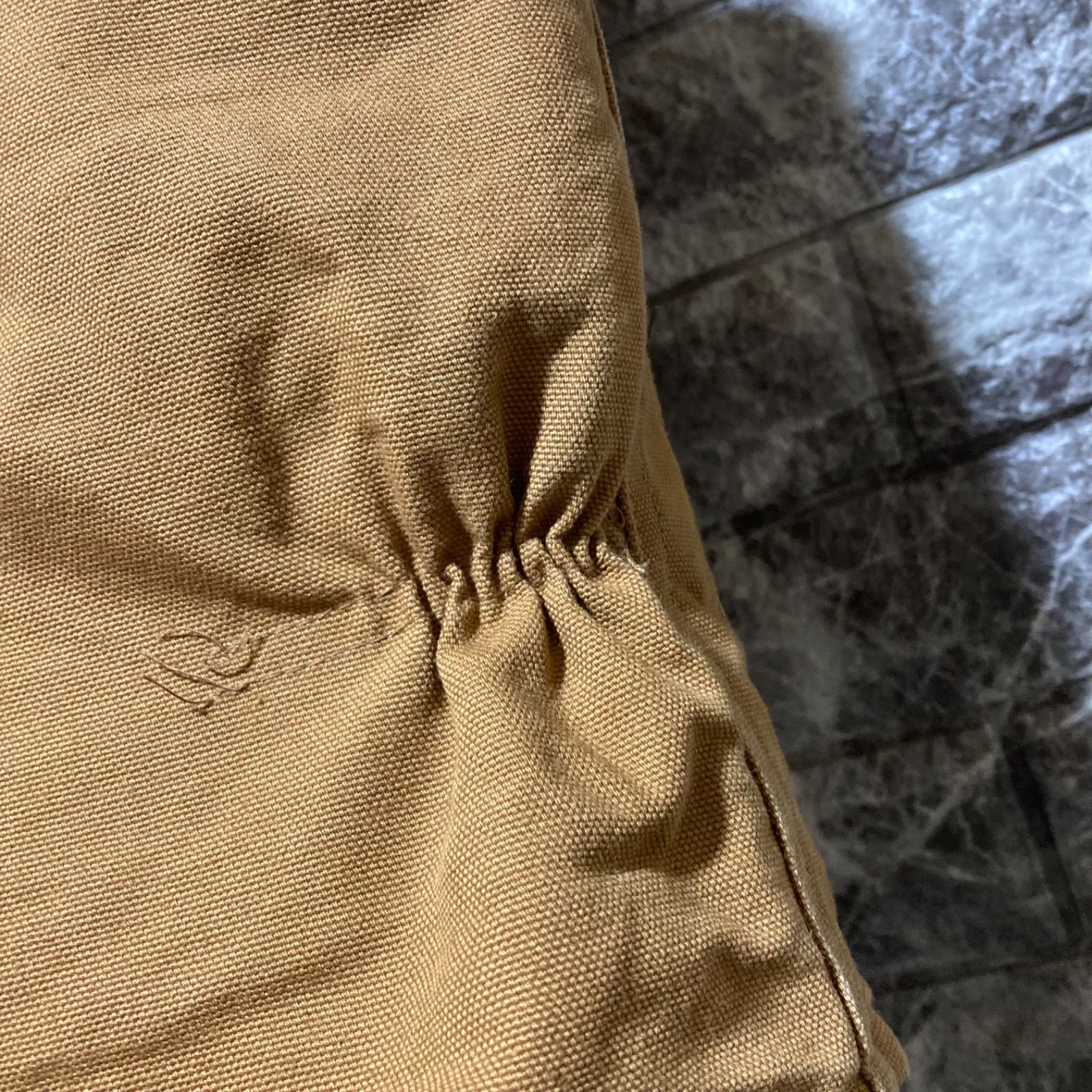 CARHARTT ダックベスト L USA製 腰ゴム カーハート DUCK VEST ブラウン 