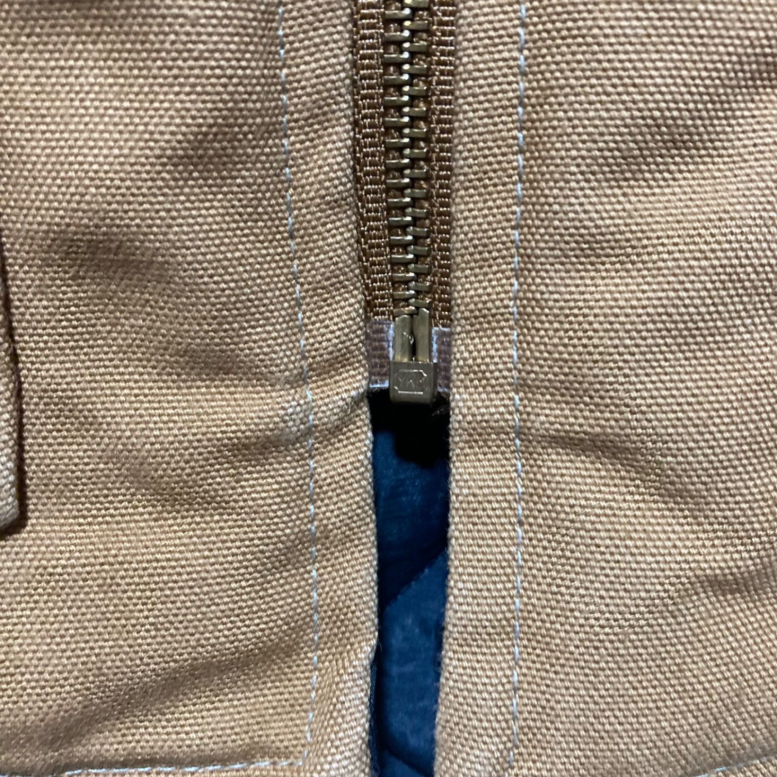 CARHARTT ダックベスト L USA製 腰ゴム カーハート DUCK VEST ブラウン