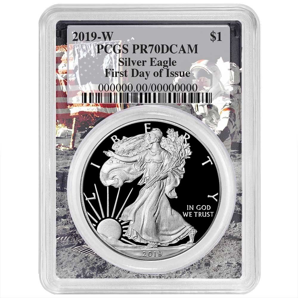 2019-W Proof 1 American Silver Eagle PCGS FDOI Apollo Frame