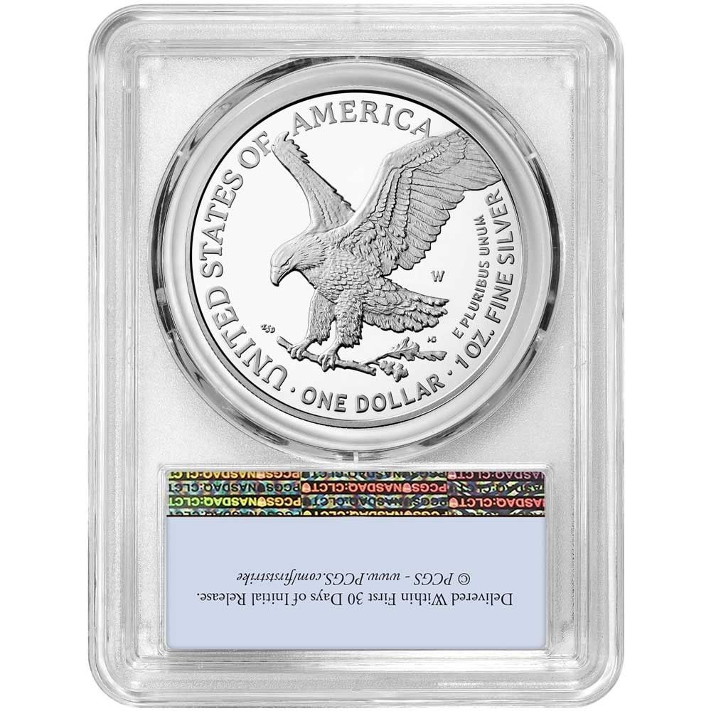 2025 W Proof 1 American Silver Eagle Congratulations Set PCGS FS Flag