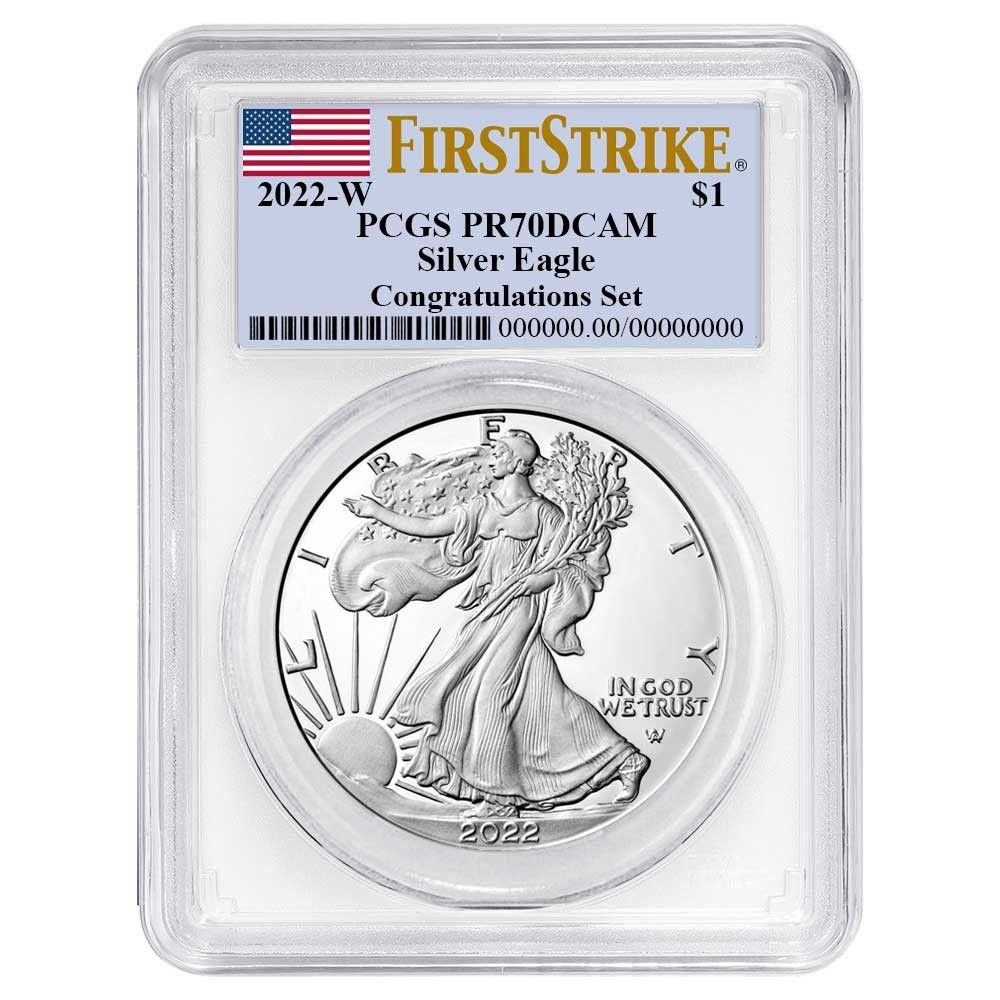 2025-W Proof 1 American Silver Eagle Congratulations Set PCGS FS Flag