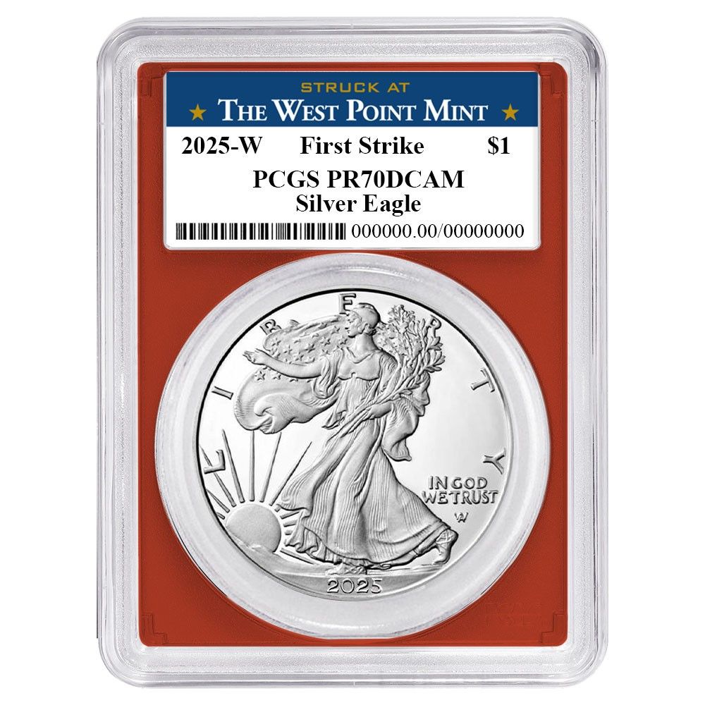 2025-W Proof 1 American Silver Eagle PCGS FS West Point Label Red