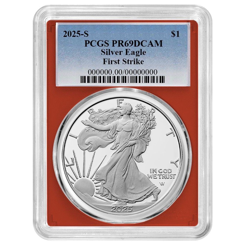 2025-S Proof 1 American Silver Eagle PCGS FS Blue Label Red Frame