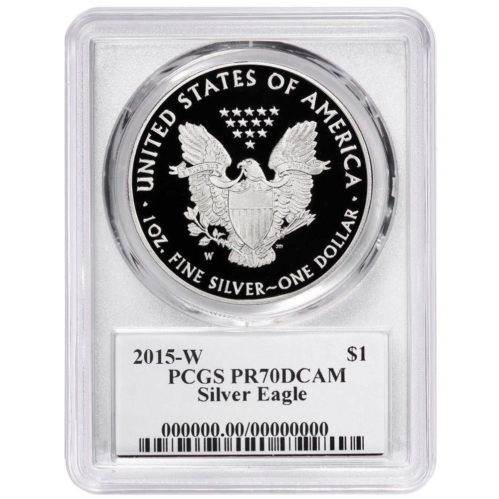 2015 W Proof 1 American Silver Eagle PCGS John Mercanti Signature