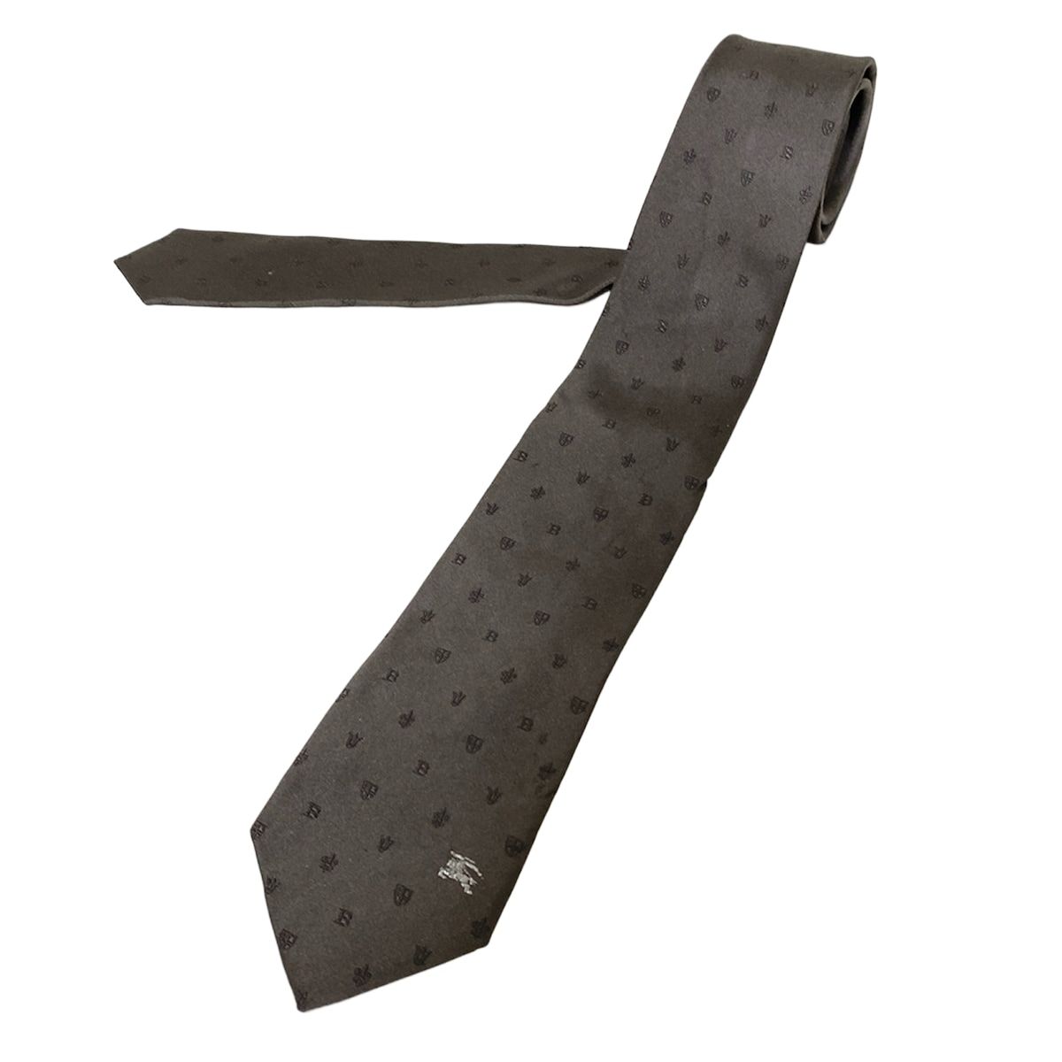 Burberry Black Label バーバリーブラックレーベル ネクタイ メンズ グレーベージュ