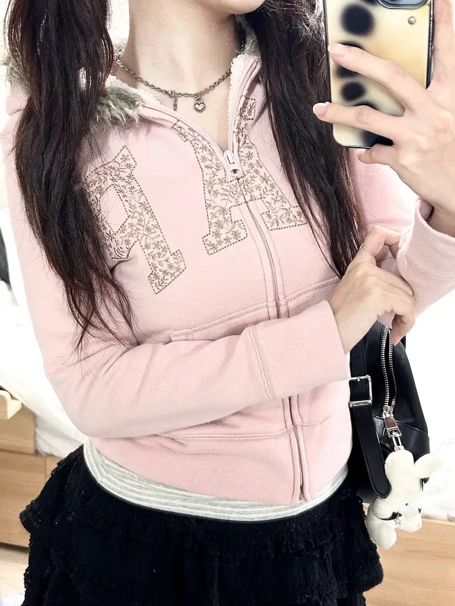 ギャップ ビックロゴ ミュートピンク ウルフジョー フードジップアップ