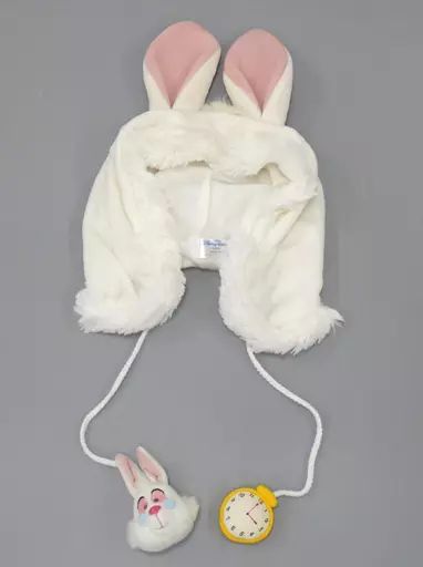 ディズニー マフラー ファンキャップ 白うさぎ 白うさぎ マフラーキャップ ディズニー うさぎ マフラー 白 アリス ディズニー 不思議の国のアリス 白うさぎ マフラーキャップ ファンキャップ