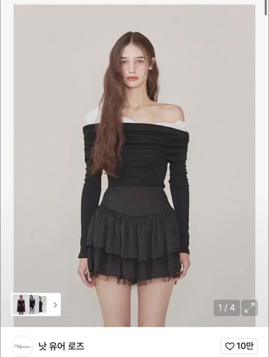 ノットユアローズ リリートップス ブラック S