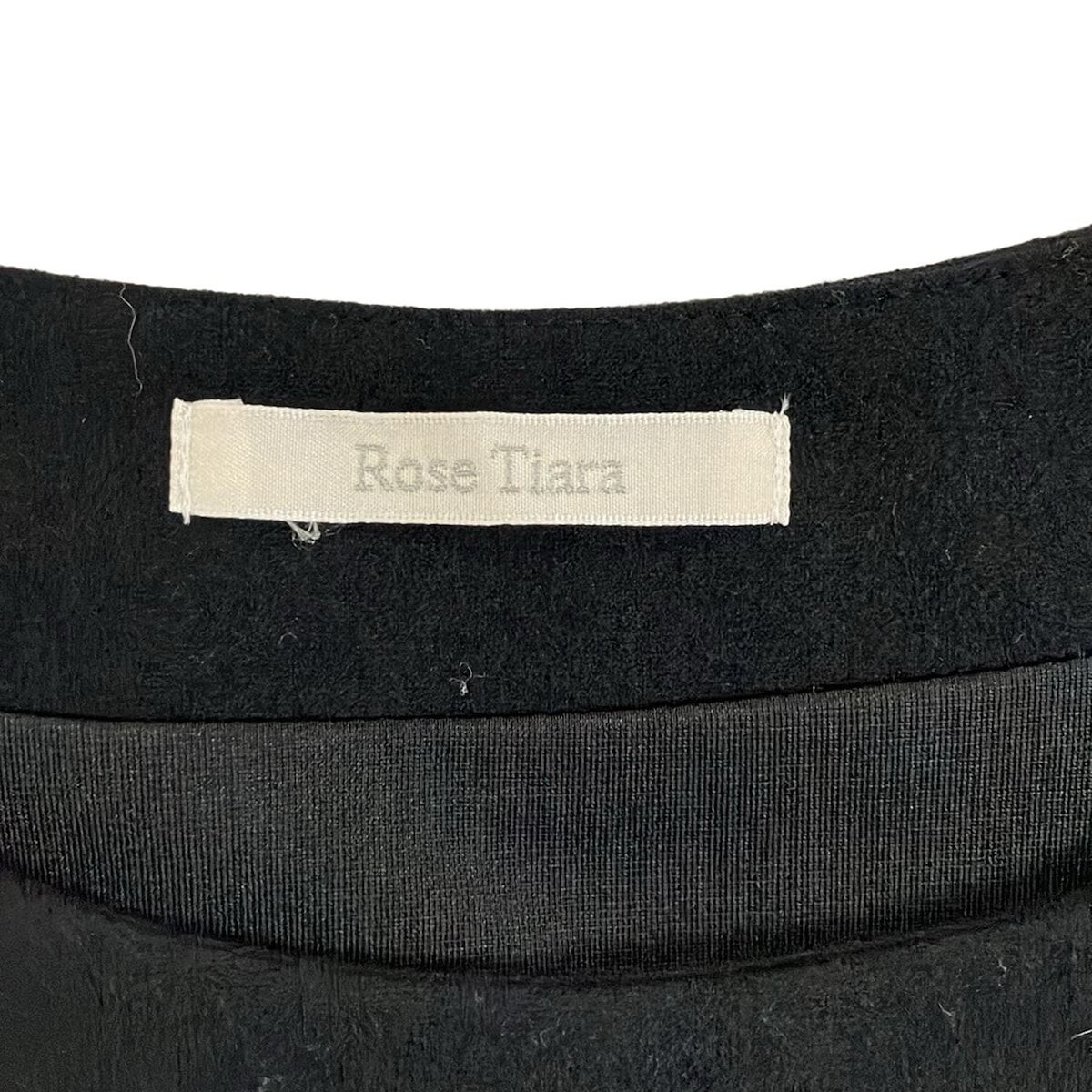 Rose Tiara ブラックワンピース　サイズ46 ローズティアラワンピースサイズ46