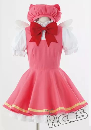 コスプレ衣装 グッズ キャラクター 木之本桜の衣装 ピンク ホワイト XLサイズ カードキャプターさくら クリアカード編