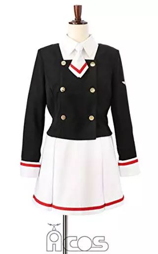 コスプレ衣装 グッズ キャラクター 友枝中学校制服 女子冬服 ブラック ホワイト Lサイズ カードキャプターさくら クリアカード編