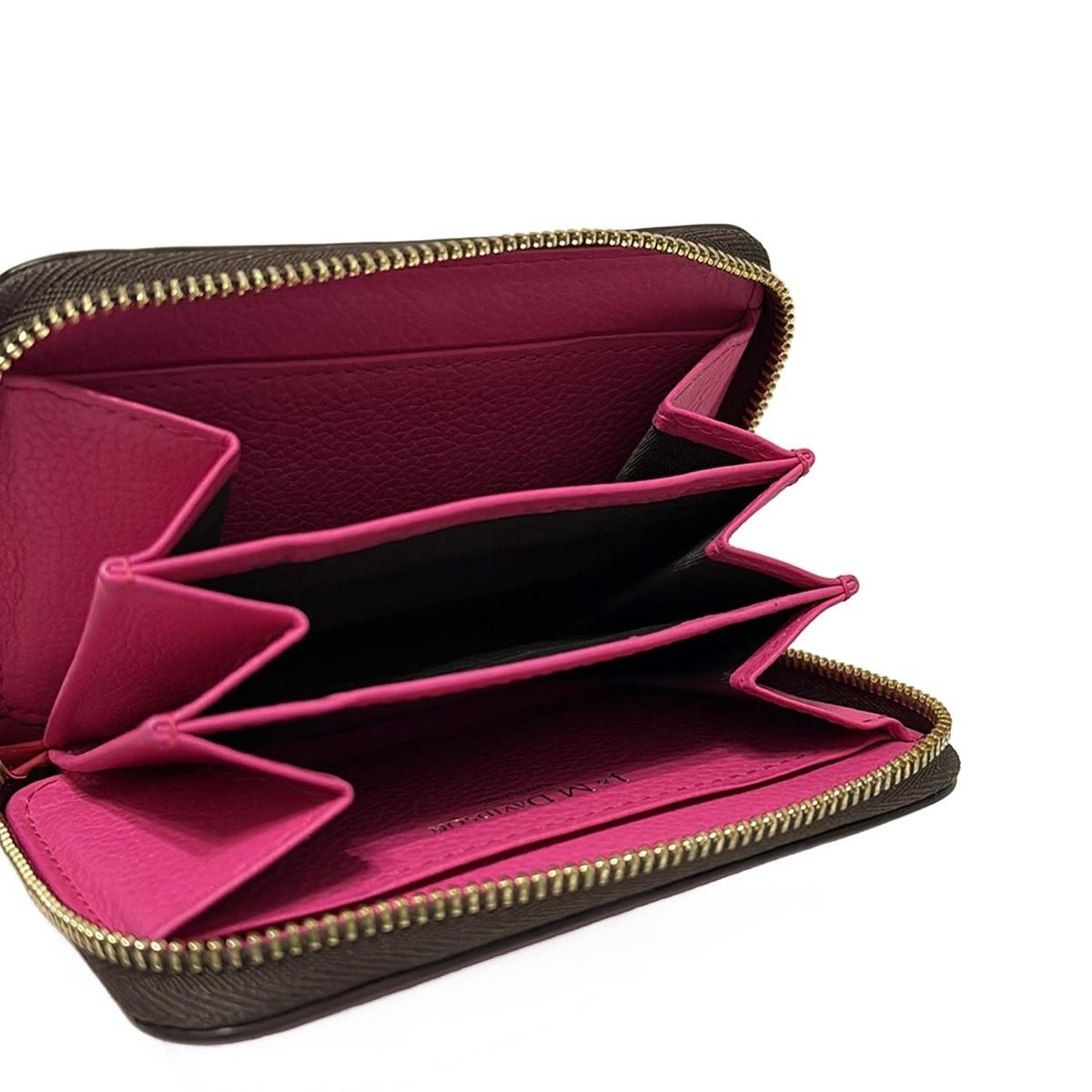  J-MDavidson ジェイ-エムデヴィッドソン コインケース - ピンク ラウンドファスナー レザー その他 折り財布