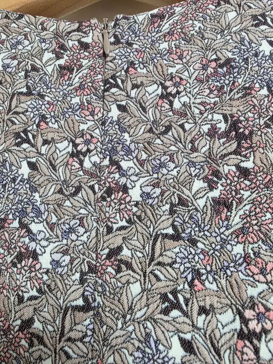  レニボン フラワー ジャガード ONE PIECE 54 長袖 七分袖 ひざ丈ワンピース