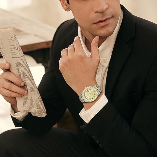 ゴールドジルコダイヤモンド腕時計クォーツ