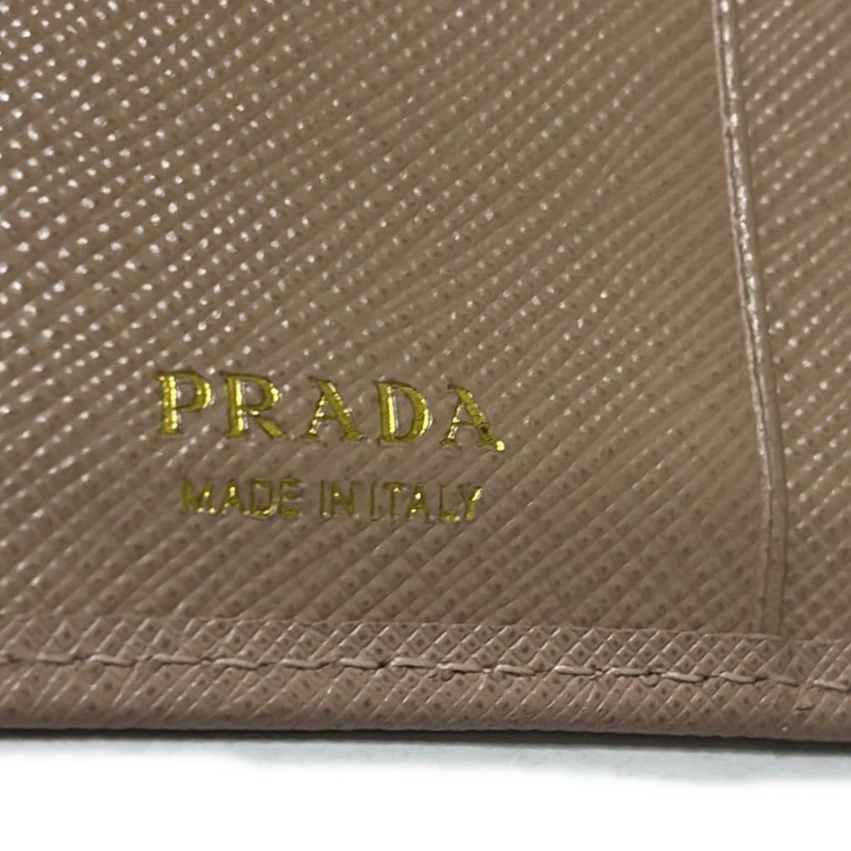 最終値下げ　美品　PRADA プラダ　バイカラー　ベージュ　ピンク　二つ折り財布 PRADA（プラダ） 1MH132 QWA F0236 CIPRIA/ピンクベージュ SAFFIANO