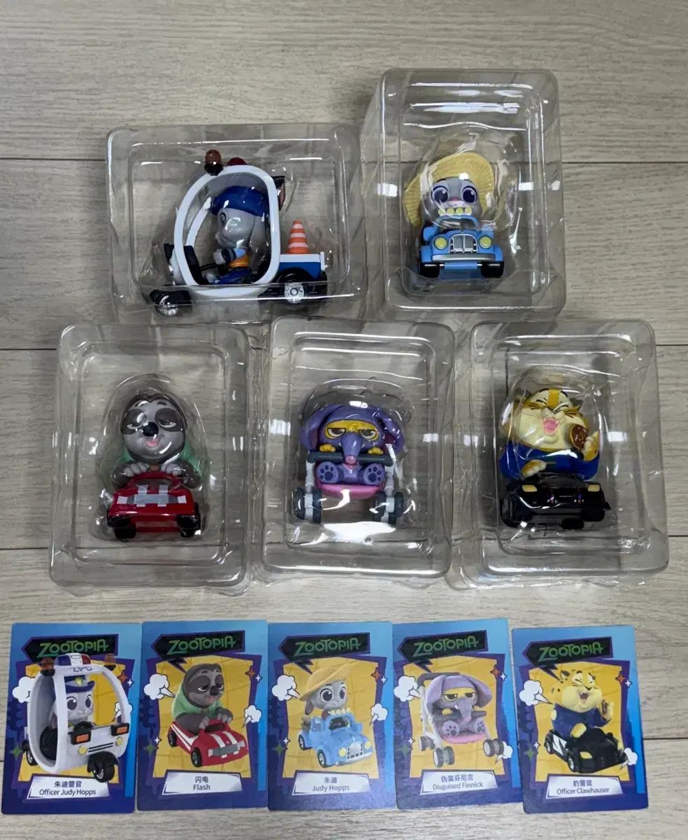 MINISO ミニソー Zootopia ズートピア キャラクター 自動車 フィギュア 5種