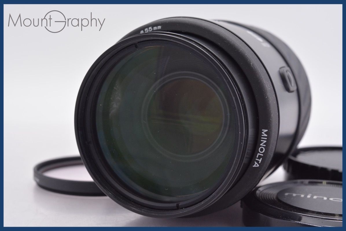 ミノルタ MINOLTA AF ZOOM 100-300 mm F 4.5-5.6 前後キャップ-レンズフィルター付 同梱無料 am 2463