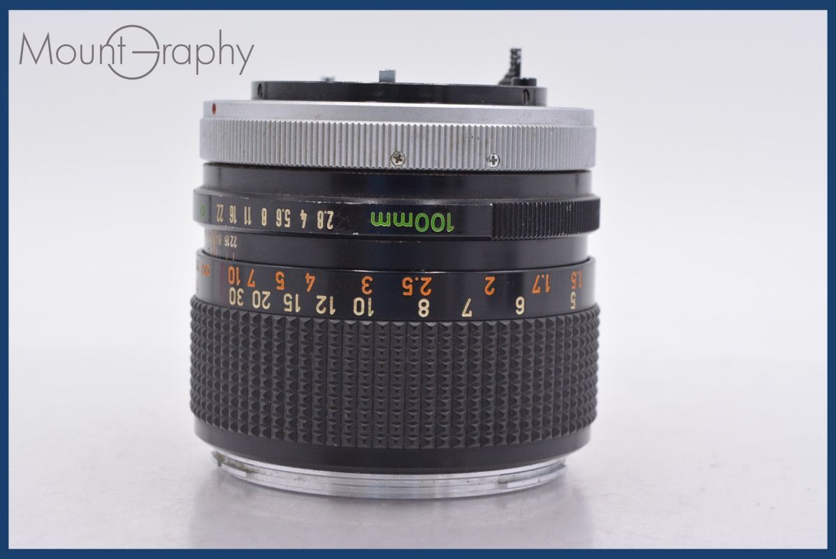 キヤノン Canon FD 100 mm F 2 8 前後キャップ レンズフィルター付 同梱無料 am 2465