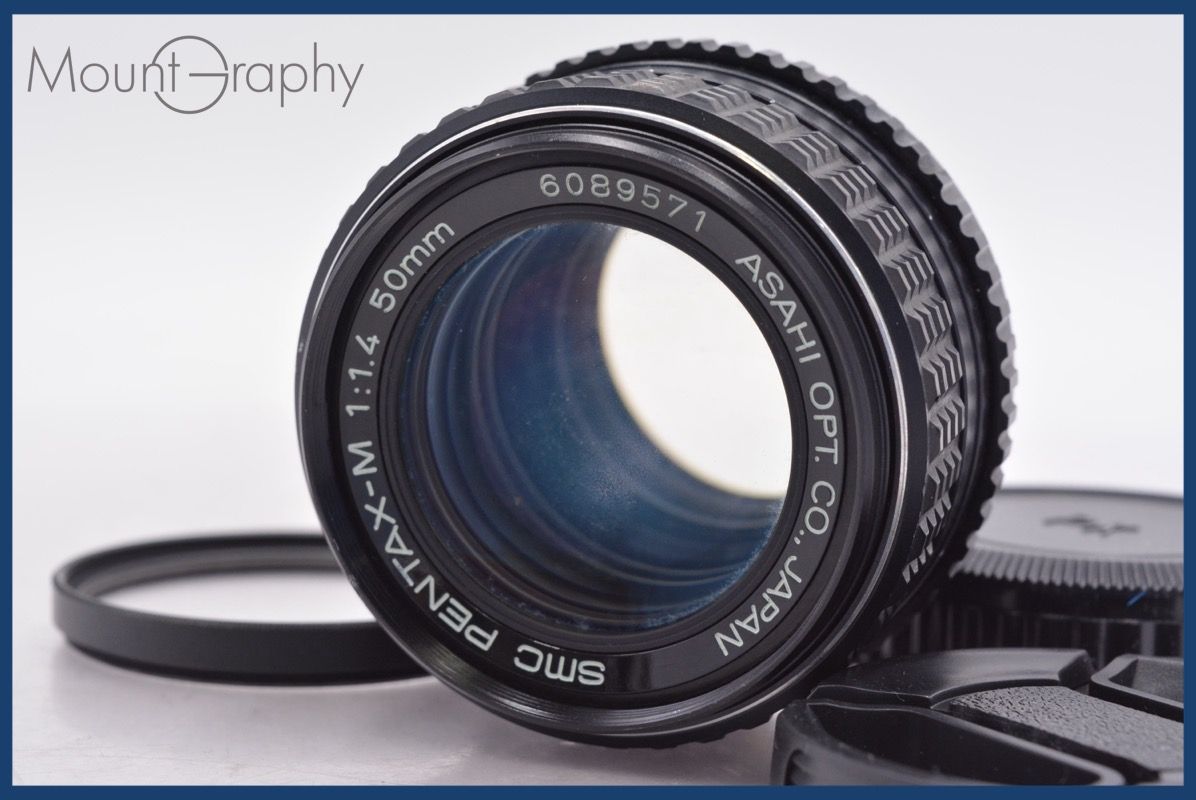 ペンタックス PENTAX SMC PENTAX-M 50 mm F 1.4 前後キャップ-レンズフィルター付 同梱無料 am 2521