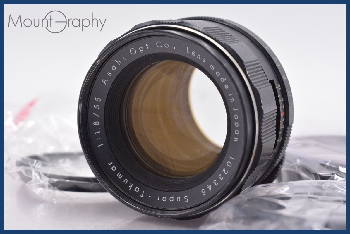 実用 ペンタックス PENTAX Super-Takumar 55 mm F 1.8 前期 前後キャップ-レンズフィルター付 同梱無料 am 2522