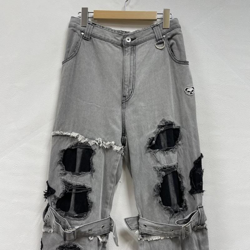 古着 Gamuchu ガムチュ 破壊骨りあ 半壊卍壊 フ デニム ジッパークラッシュ 地雷系 Y 2 K レディース ISItems