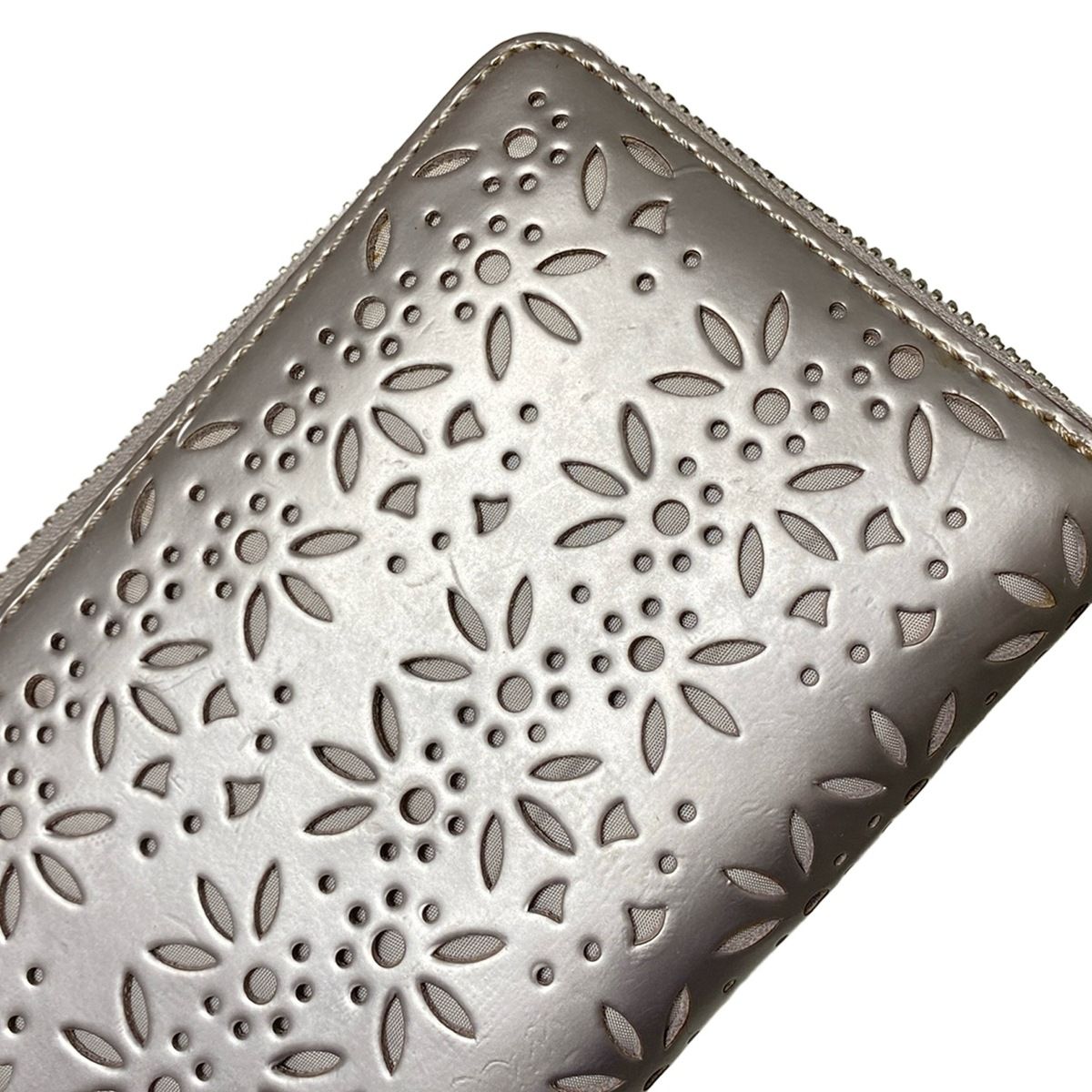 COACH コーチ 長財布 メトロ アイレット レザー アコーディオン ジップ アラウンド F 53331 シルバー その他 小物 レディース