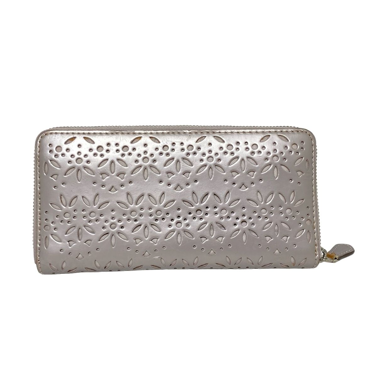 COACH コーチ 長財布 メトロ アイレット レザー アコーディオン ジップ アラウンド F 53331 シルバー