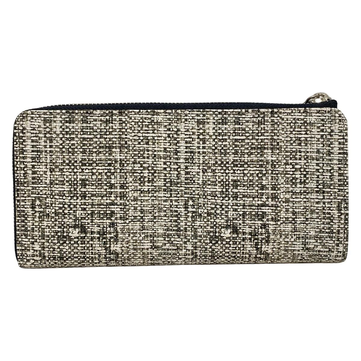 HIROKO HAYASHI ヒロコハヤシ 長財布 - ベージュ×カーキ×ダークネイビー L字ファスナー レザー