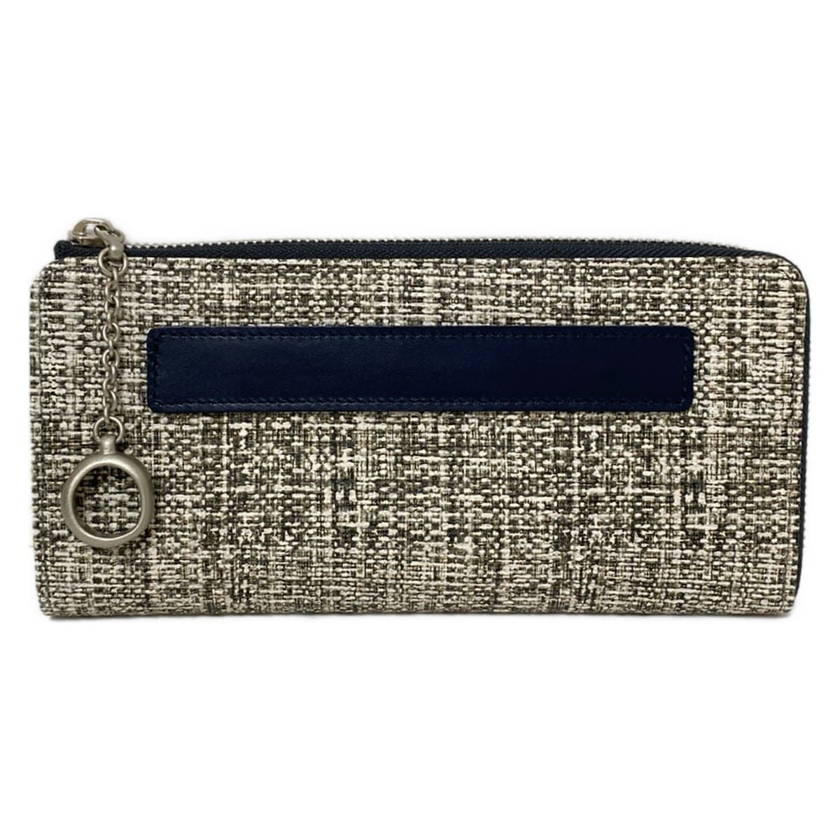 HIROKO HAYASHI ヒロコハヤシ 長財布 - ベージュ×カーキ×ダークネイビー L字ファスナー レザー