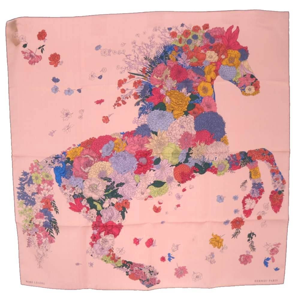 エルメス HERMES スカーフ カレ90 ROBE LEGERE ローブ レジェール シルク ピンク YO 15 OH