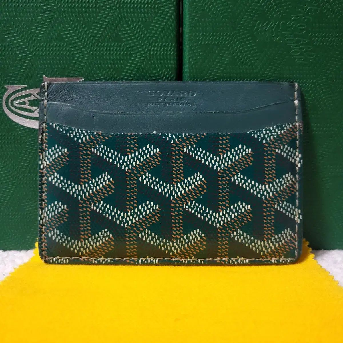 フルセット ゴヤール サン ルイ カードウォレット カードケース グリーン