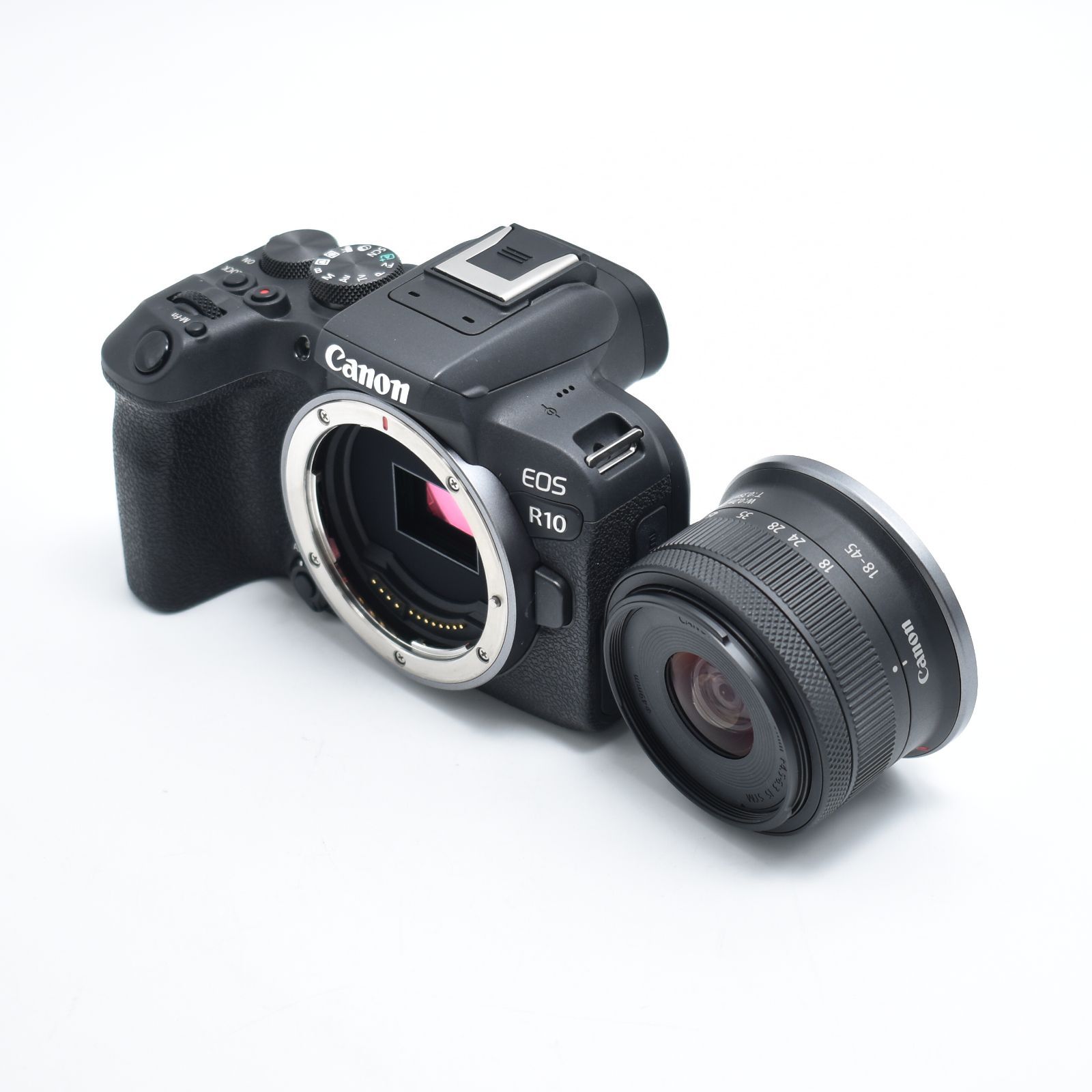 B 10685 Canon ミラーレス一眼カメラ EOS R 10 レンズキット RF S 18 45 ブラック APS C EOSR