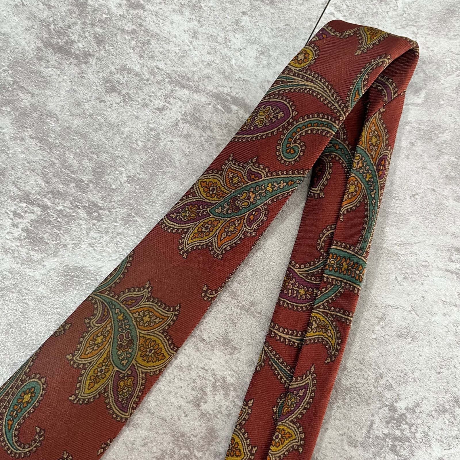 Christian Dior】ペイズリー柄ネクタイ レッド - メルカリ