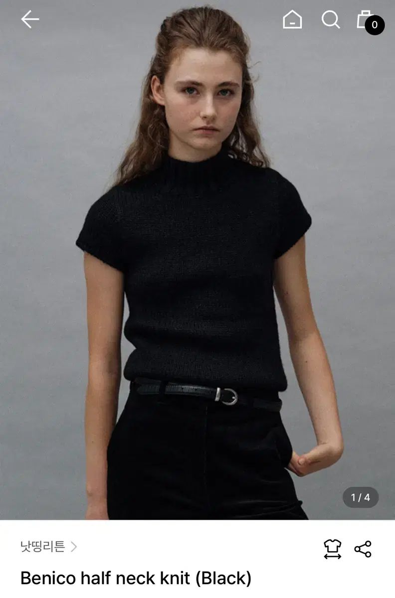 ナッシングリトゥン benico ハーフネック ニット