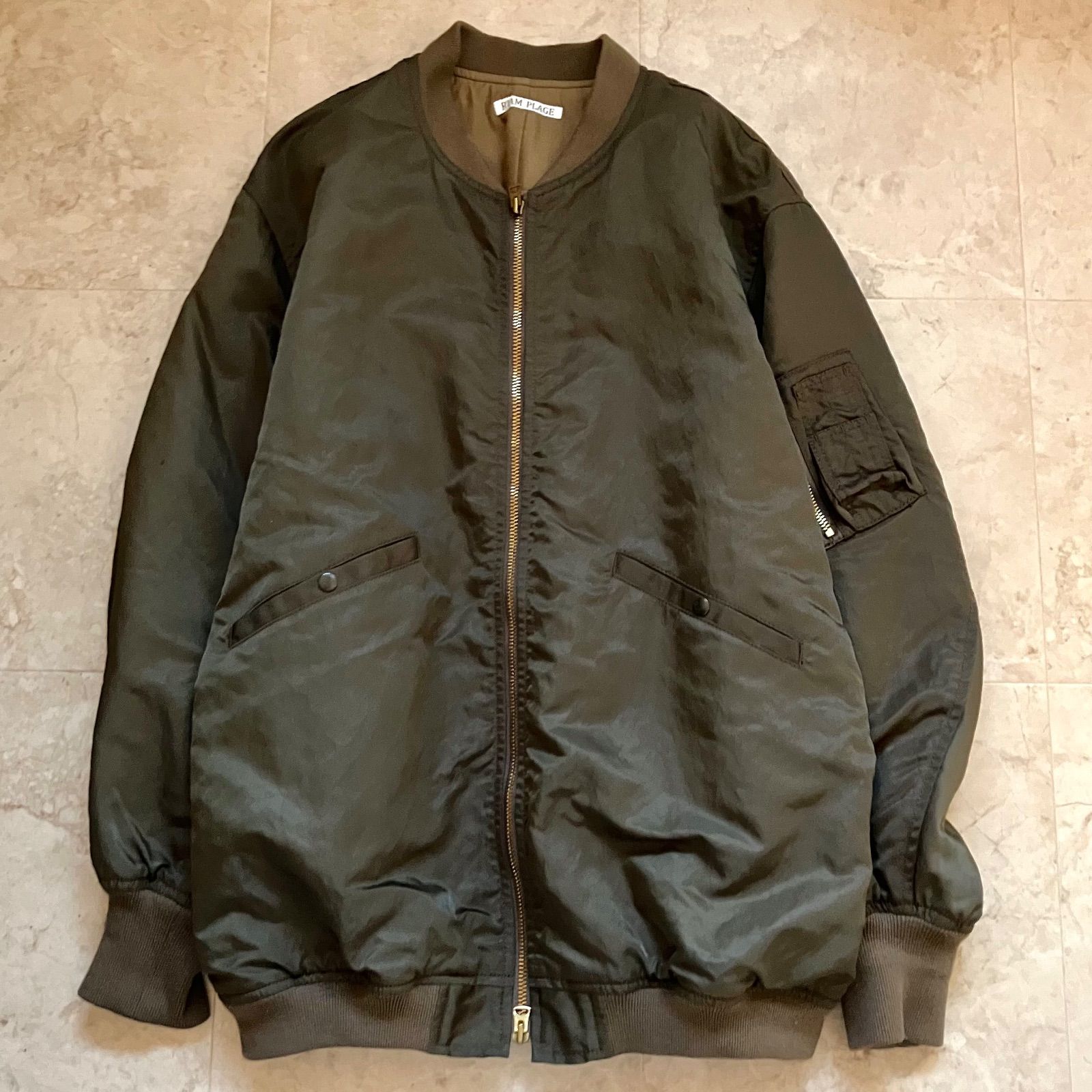 R’IAM-PLAGE リアム プラージュ MA-1 ミリタリー ブルゾン ジャケット カーキ