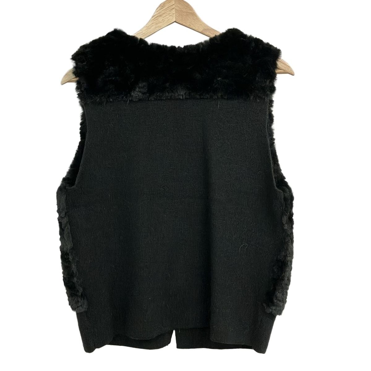 DAMAcollection ダーマ ベスト サイズ3 L レディース - 黒 フェイクファー