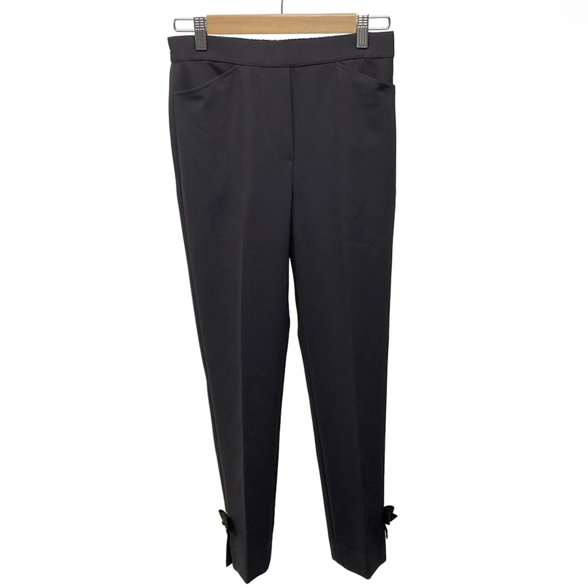 M S GRACY エムズグレイシー パンツ サイズ38 レディース 黒 フルレングス ウエストゴム