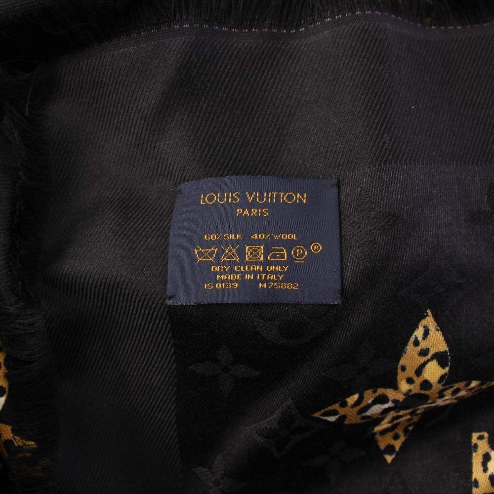  ルイヴィトン LOUIS VUITTON 2019-20年AW ショール ジャアイアント モノグラム ジャングル ストール ノワール M 75882 KH OH ストール ショール 小物