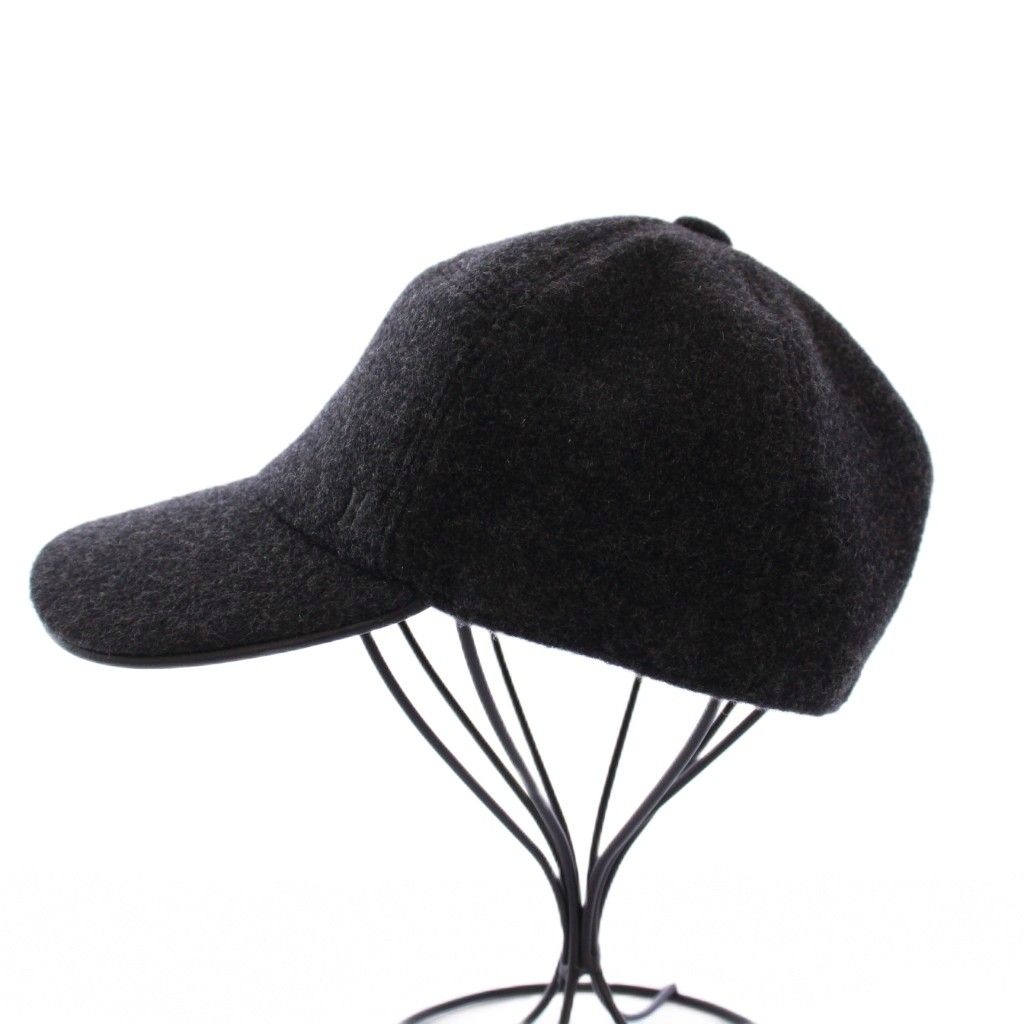 HERMES♡エルメス ドーヴィル 57 カシミヤキャスケット ブラック 帽子 HERMES♡エルメス ドーヴィル 57 カシミヤキャスケット ブラック 帽子