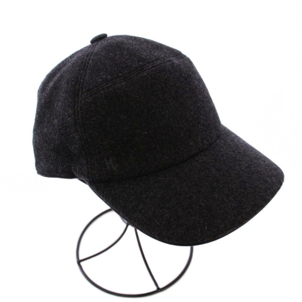 エルメス HERMES カシミヤ Hロゴ セリエボタン キャスケット キャップ