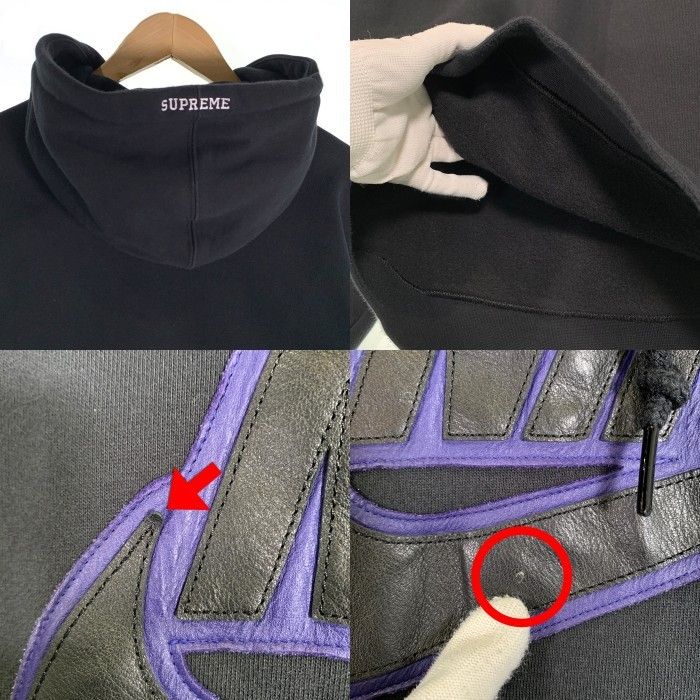 SUPREME シュプリーム 19AW NIKE ナイキ Leather Applique Hooded